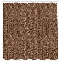 ABAKUHAUS Duschvorhang 175 x 200 cm orange schwarz