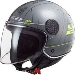 LS2 OF558 Sphere Lux Linus Jet Helm, grijs, S