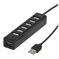 Vivanco VIVancoTM7-in-1 USB 2.0 Multiport-Hub - Schwarz,