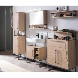 Tchibo - Spiegelschrank »Dumone« SPS 700D - 70x16x68cm - silber - Glas / Holz / Stahl