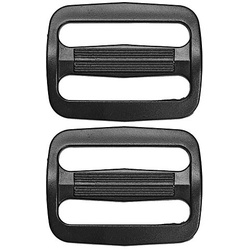 buttinette Leiterschnallen, für 25 mm breite Bänder, 4 Stück, Kunststoff
