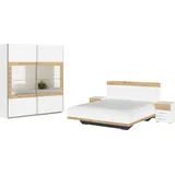 rauch Schlafzimmer-Set Tarragona, (Set, 4-tlg), Schrank in 3 Breiten, Bett in 2 Breiten, 2 Nachttische MADE IN GERMANY weiß