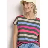 Street One T-Shirt mit Rundhals und Elastiksaum - Grün
