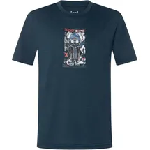 super.natural - Kid's Crazy Mouse Tee - Merinoshirt Gr 104 blau/ various
