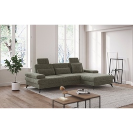 sit&more Ecksofa »Morris L-Form inkl. Sitztiefenverstellung«, grün