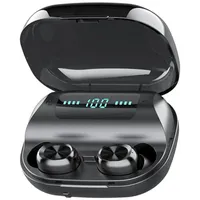 Tofficu Kabellose in Ear Funk Ohrhörer Mit Led Akkuanzeige Rauschunterdrückung Mit Ladestation Für Outdoor Und Sport Schwarz