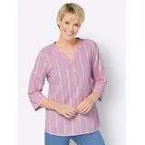 Classic Basics Sieh an! Schlupfbluse in fuchsia-ecru-gestreift | Gr.: 48