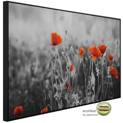 papermoon Infrarotheizung »EcoHeat - Rote Mohnblumen«, Matt-Effekt - bunt