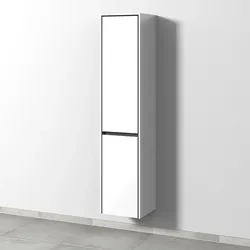 Sanipa Hochschrank „Twiga“ 375 × 1713 × 350 mm in Anthrazit (glanz), Anschlag rechts, ohne Beleuchtung