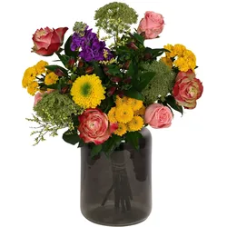 Blumenstrauß Klassiker mit Vase, verschiedene Größen