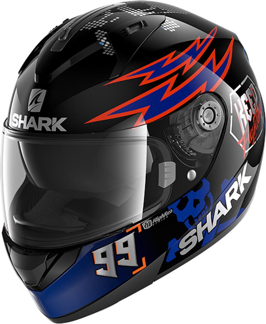Shark Ridill 1.2 Catalan Bad Boy Helm, zwart-rood-blauw, XS