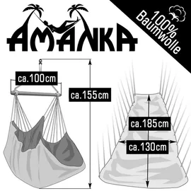 AMANKA XXL Hängesessel 185x130cm - 2 Personen Hängestuhl