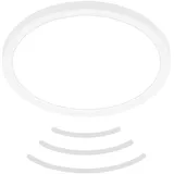 Briloner LED Deckenlampe Bewegungsmelder IP44, LED Badlampe, Badezimmerleuchte flach, - Weiß