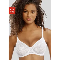 T-Shirt-BH NUANCE, Damen, Gr. 80, Cup D, weiß, Spitze, Obermaterial: 80% Polyamid, 20% Elasthan, klassisch, BHs BH Bügel-BH Spitzen-BH Spitzenwäsche T-Shirt-BH, mit Bügel, mit nahtlosen Cups aus glatter Spitze, Dessous