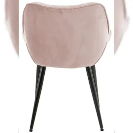 CLP 2er Set Stuhl Tanna Samt I Esszimmerstuhl Mit Armlehne I Gesteppter Polsterstuhl