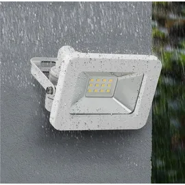 goobay LED-Außenstrahler, 10 W mit 850 lm, neutralweißem Licht (4000 K) und M16-Kabelverschraubung, weiß -