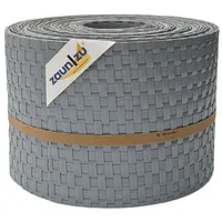 zaun|zu® Sichtschutzstreifen Rattan für Doppelstabmatten UV-beständig Hellgrau 10x 2,55m