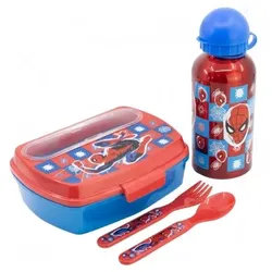 Spiderman Midnight Flyer - Gift Box (Sandwich Box, Trinkflasche, Besteck)