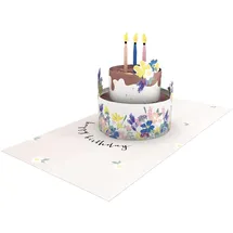 Grafik-Werkstatt Grafik Werkstatt |Pretty Pop-Up Karte | dreidimensional | Happy Birthday