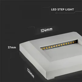 V-Tac LED Treppenlicht Wandlampe Stufenleuchte Weiß Außenleuchte Ip65 Wandleuchte