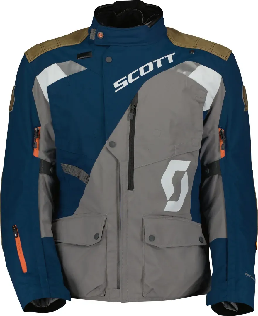 Scott Dualraid Dryo Motorrad Textiljacke, grau-blau, Größe XL für Männer