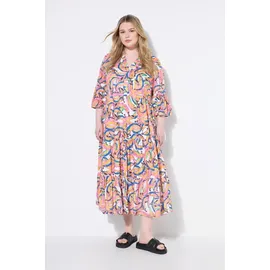Studio Untold Maxikleid Bananen-Print/Weiß 46/48