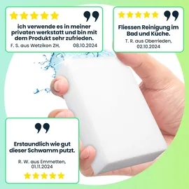 casativo 48er Vorteilspack Schmutzradierer - Hocheffektiver Reinigungsschwamm für Küche, Wohnzimmer & Möbel - Melamin-Schaum, 9x6x3 cm - Ohne Chemie