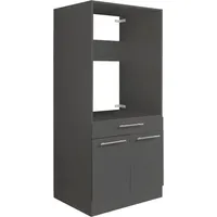 laundreezy Waschmaschinenschrank 67,5 x 162 x 67,5 cm Grau Holz/Kunststoff/Metall