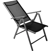 VCM Gartenstuhl 56 x 65 x 105 cm schwarz klappbar