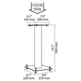 NORSTONE Stylum 1 Lautsprecherständer, 50cm, silber