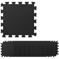 Navaris Fitnessmatte, Puzzlematte Fitness Sport Matte - 20x Puzzle Bodenschutzmatte - 30 x 30 x 1 cm (ca. 1,8 m) Bodenmatte für Training Turnen schwarz