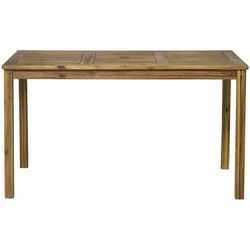 Möbilia Gartentisch 135x80 cm | für 4-6 Personen | Akazie-Holz natur