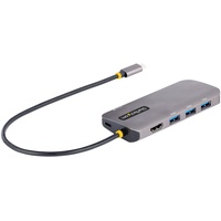 Startech StarTech.com USB C Multiport Adapter, USB C auf HDMI Adapter 4K 60Hz, 5Gbit/s USB-A 3.0 Hub, 100W Power Delivery Pass-Through, GbE, 30cm Kabel, Laptop Dockingstation/Reisedock (127B-USBC-MULTIPORT)