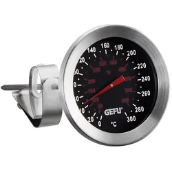Kochthermometer GEFU "SIDO", silber, H:14cm Ø:62mm, Edelstahl, Temperaturmessgeräte, an Töpfen und im Backofen einsetzbar