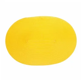 Continenta Tischset geflochten, ovale Form, Platzset, Platzmatte, Tischmatte in Gastro Qualität, 45 x 31 cm, gelb