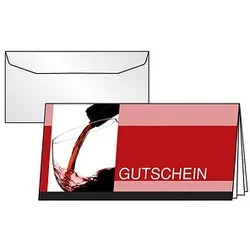 10 SIGEL Gutscheine Vino Rosso DIN lang