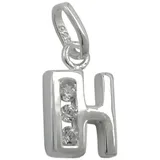 GALLAY Buchstabenanhänger H 8x7mm Silber