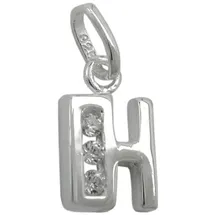 GALLAY Buchstabenanhänger H 8x7mm Silber