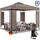 CASARIA Pavillon Lorca 3 x 3 m inkl. Seitenteile Taupe