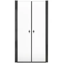 Home Deluxe LAVEA Duschtür rechts 110 x 195 cm Klarglas Schwarz