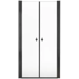 Home Deluxe LAVEA Duschtür rechts 110 x 195 cm Klarglas Schwarz