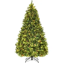 Costway Künstlicher Weihnachtsbaum Grün/Weiß 240 cm