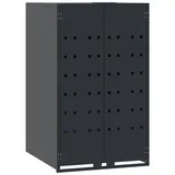 vidaXL Mülltonnenbox 120/240 L 240 x 80 x 100 cm schwarz