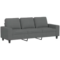 VidaXL 3-Sitzer-Sofa Dunkelgrau 180 cm Stoff