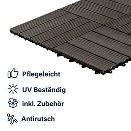 Home Deluxe WPC Bavaro anthrazit 30 x 30 x 2,2 cm 11 St.