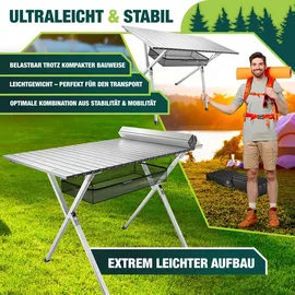 Kesser Campingtisch faltbar Silber