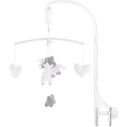 Chipolino Musik Mobile Plüschtiere Lautstärkeregelung, Melodien, Tiere abnehmbar weiß