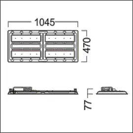Zumtobel Group CR2 L27k-840 2-flg. weiß