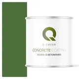 Q-COVER Bodenfarbe Betonfarbe Grün 2,5L Garagenboden Bodenbeschichtung für Innen Kellerfarbe Fußbodenfarbe