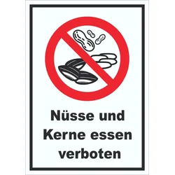 Nüsse und Kerne essen verboten Schild A1 (594x841mm)